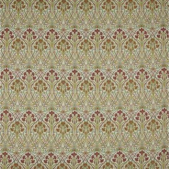 indusztrialis kevert szalas pamut viszkoz fuggony karpit kiegeszito diszparna art deco vintage elegans klasszikus virag minta osz barna.JPG